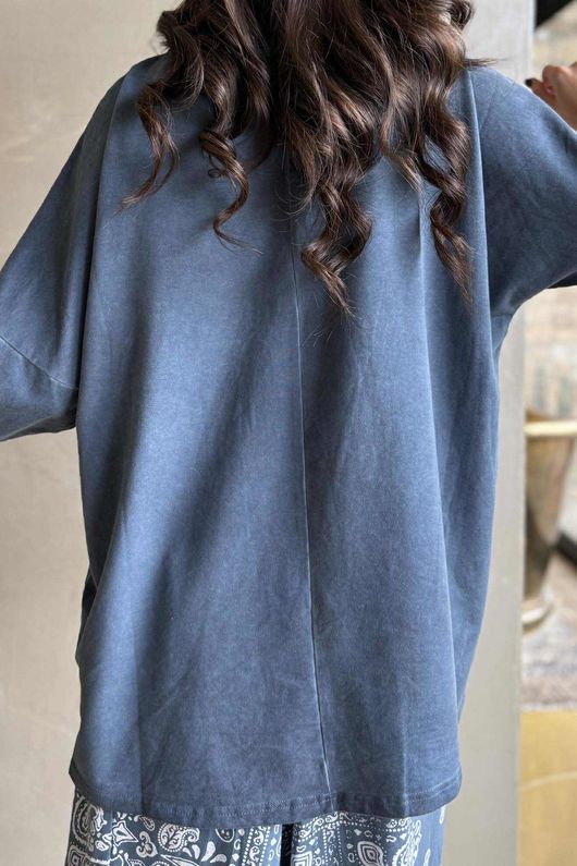 Original Hippie Sweatsshirt Vintage Wash Denim